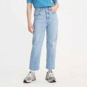 Levi's Premium Denim Ribcage Straight Ankle Jeans Size 27 Blue Casual